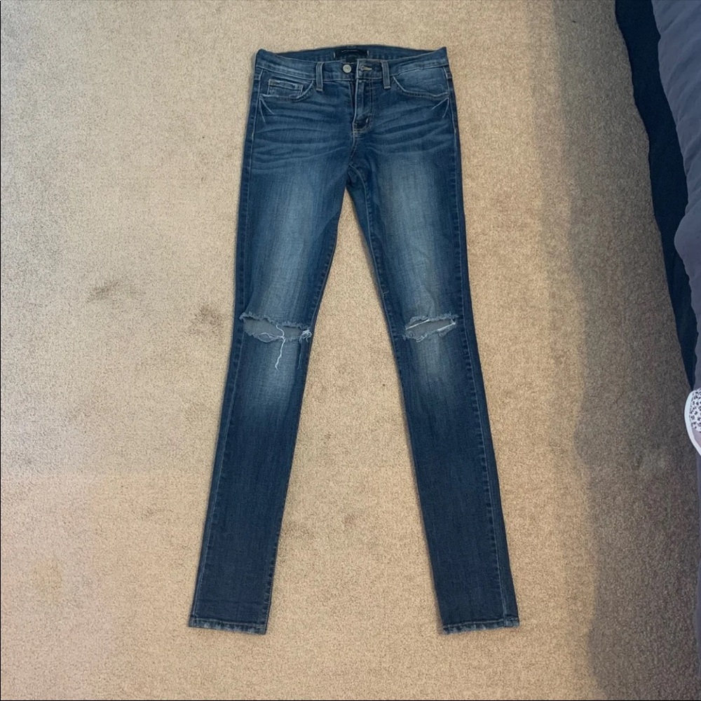 Flying monkey distressed skinny jeans